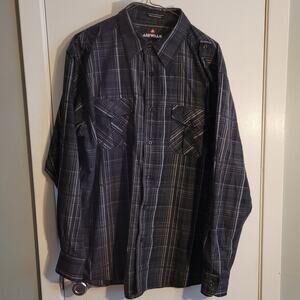 Vintage Airwalk Plaid Flannel Shirt Sz XL Button Front Skate Grunge Y2K 90s